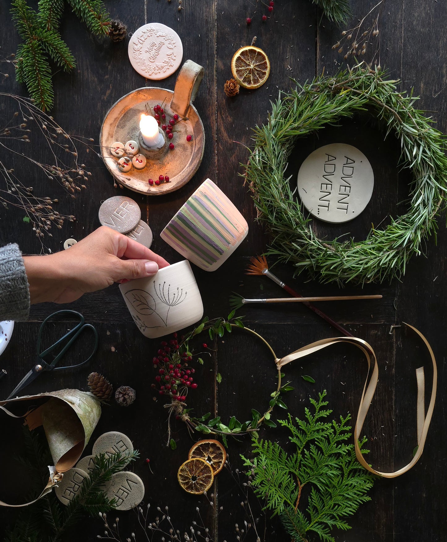 Advents-Workshop: Kranz & Keramik